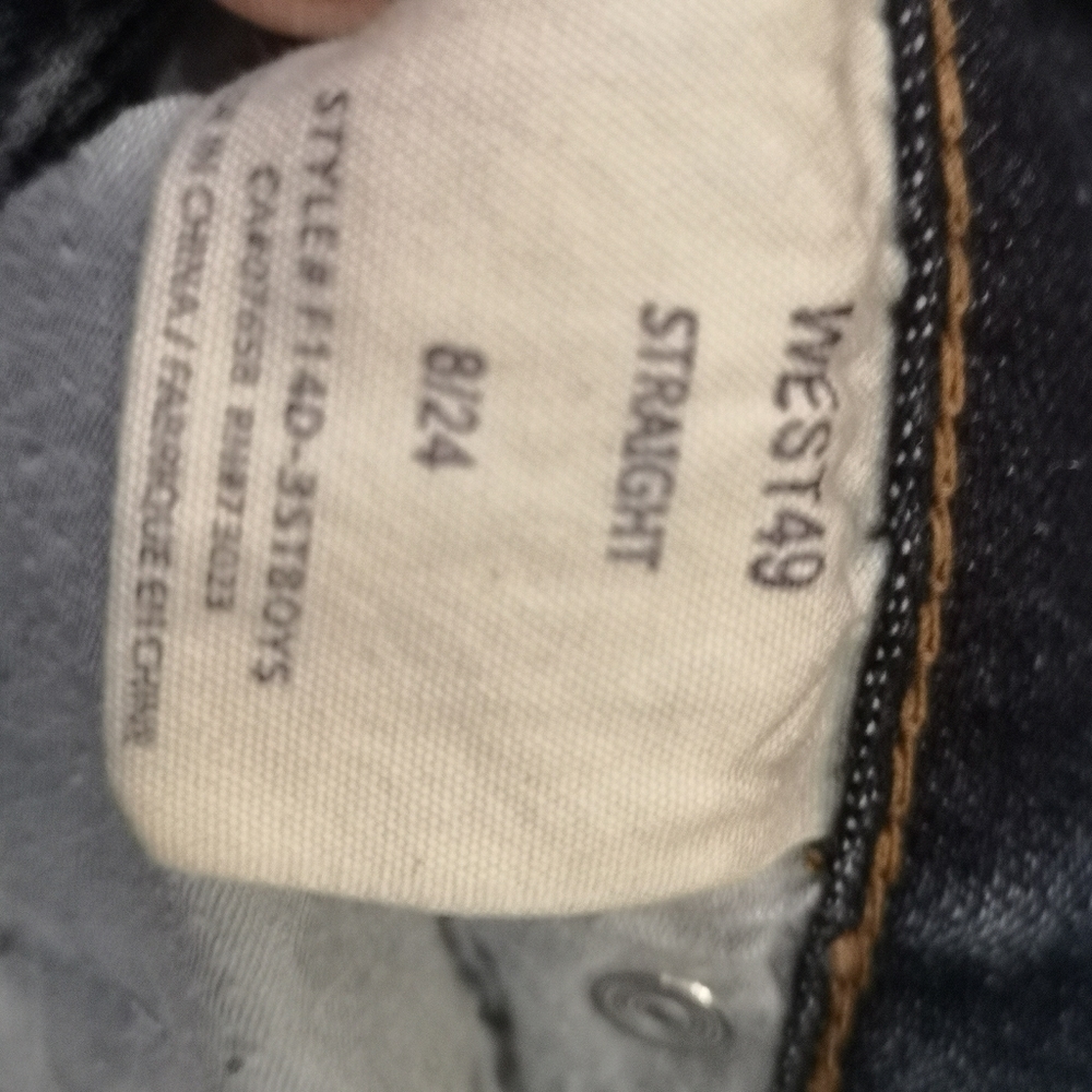 WEST 49 Kids Jeans, Blue, Relaxed Skateboarding Cut, Size 8 Kids - - Picture 8 of 8